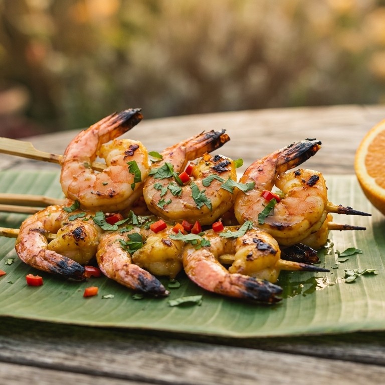 BBQ Gambaspies met curry