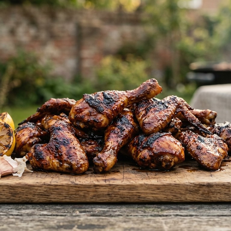 BBQ Kippenbouten en vleugels