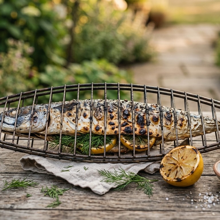 BBQ Makreel uit visklem