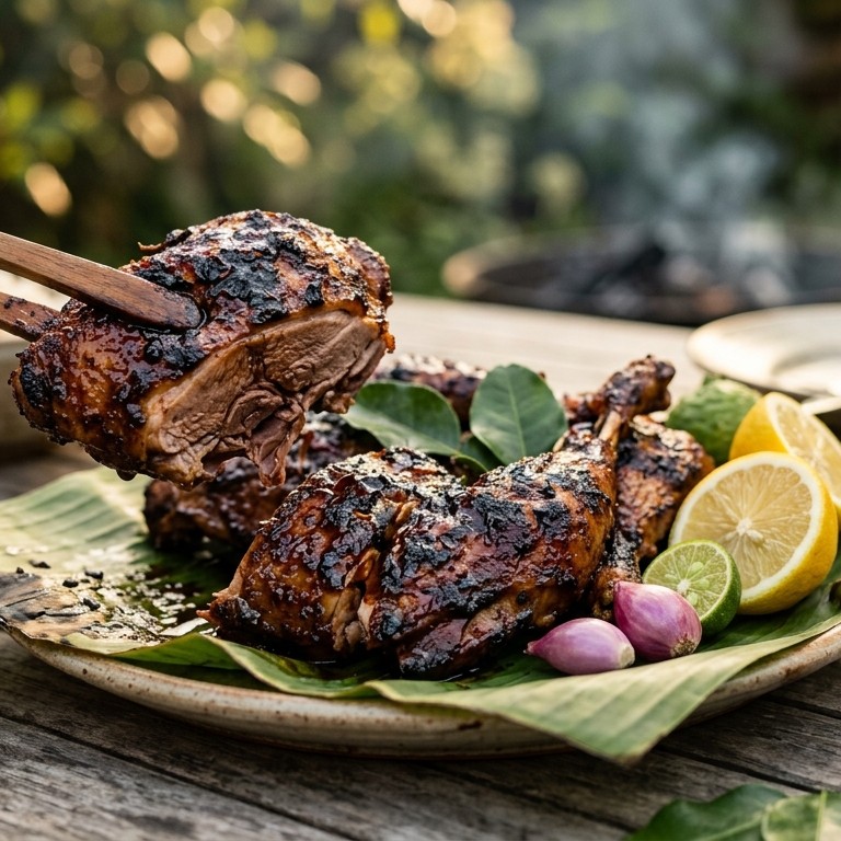 Bebek Bakar Limau (geroosterde eend met citroen)