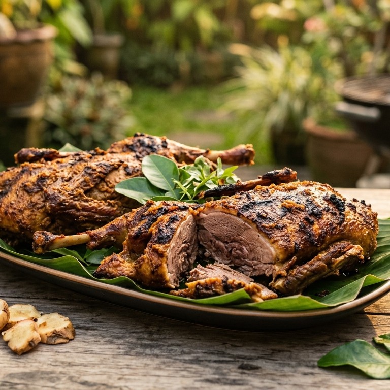 Bebek Bekakap (geroosterde gekruide eend)