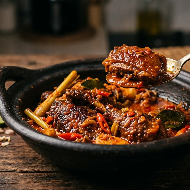 Bebek boemboe Tjabé (eend op chilisaus)