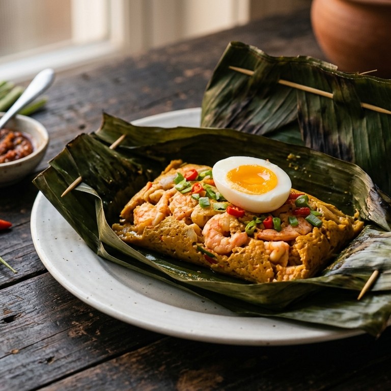 Bebotok udang (gestoomde garnalenpakketjes)