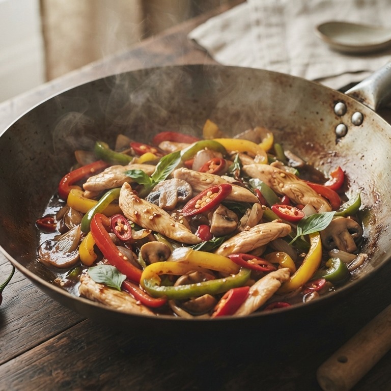 Beetgare paprika's in een pittige Oosterse saus