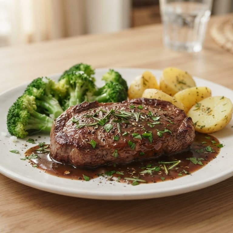 Biefstuk met broccoli