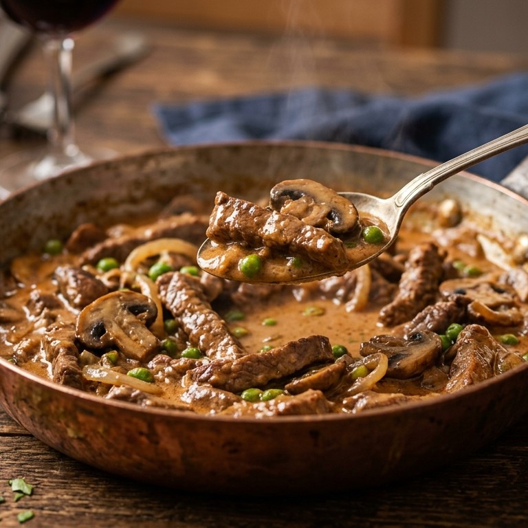 Biefstuk stroganoff