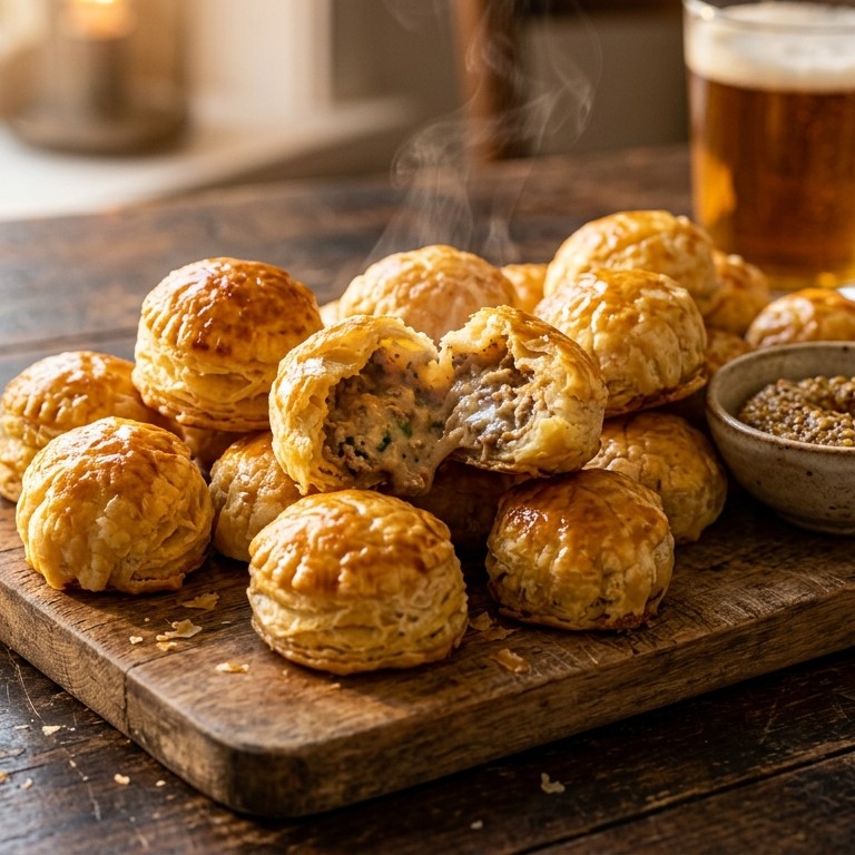 Bitterballen in bladerdeeg
