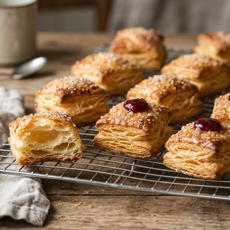 Bladerdeeggebakjes