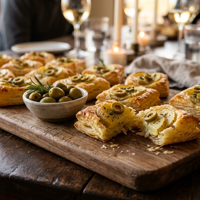 Bladerdeeghapjes voor buffet