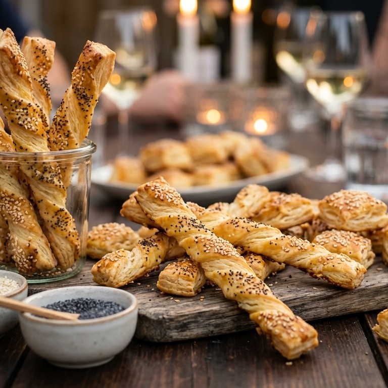 Bladerdeeghapjes voor buffet