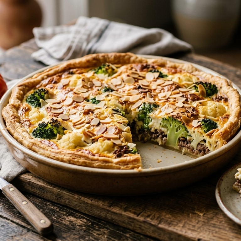 Bloemkool - broccoli taart