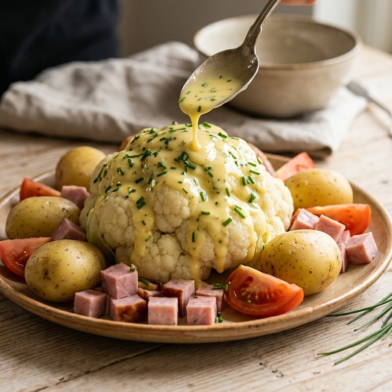 Bloemkool met eiersaus