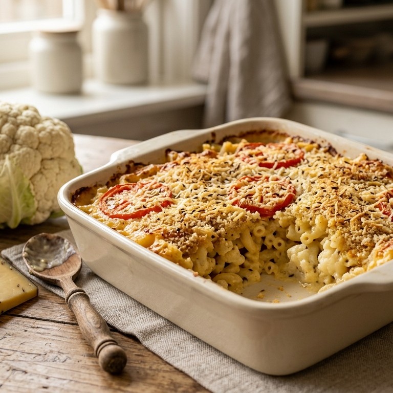 Bloemkoolpasta met leidse kaas