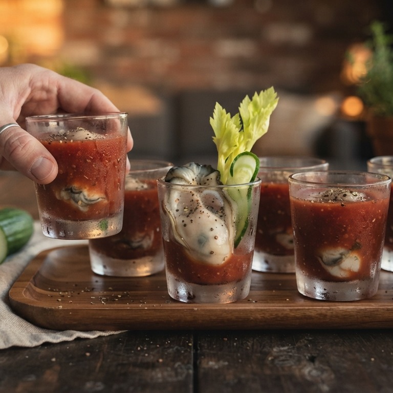 Bloody Mary oester shot