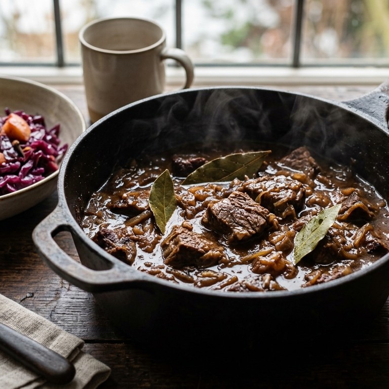 Boer'n hachee met rode kool
