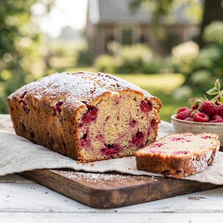 Boerencake met frambozen