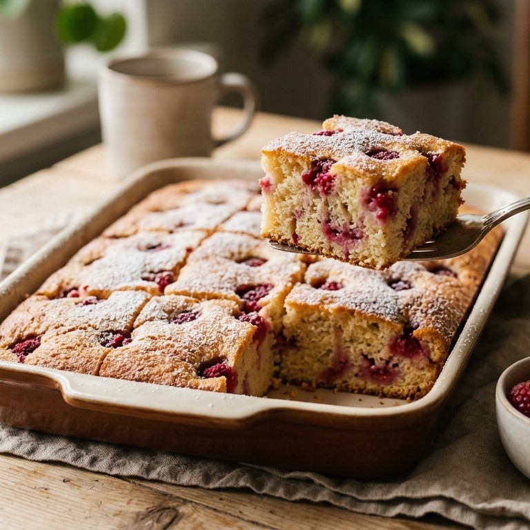 Boerencake met frambozen