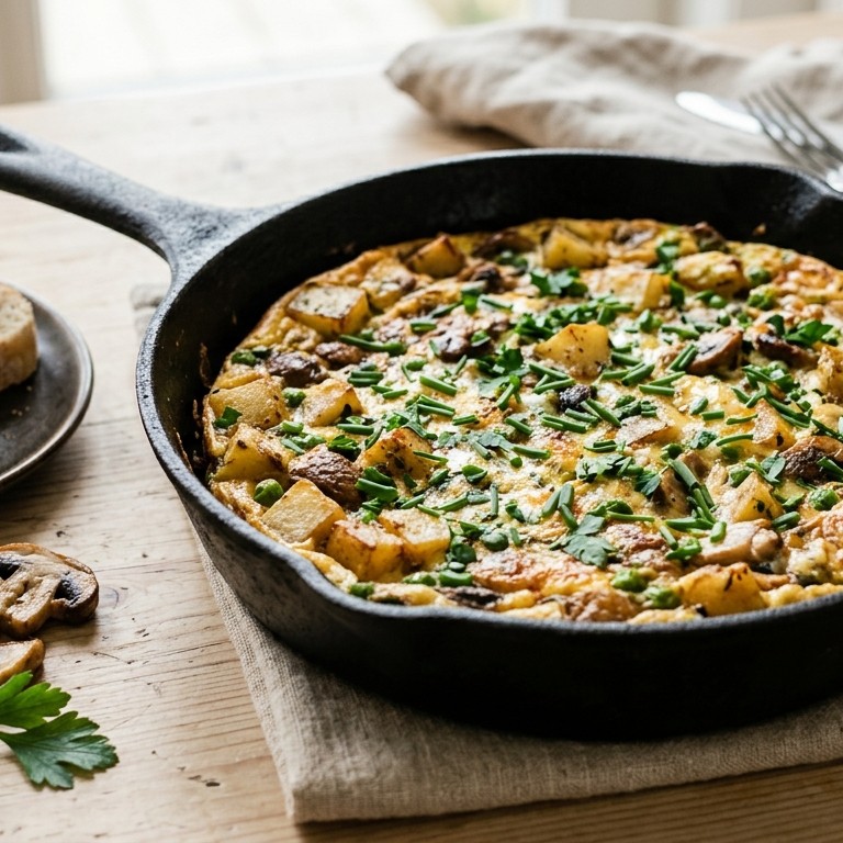 Boerenomelet met bieslook