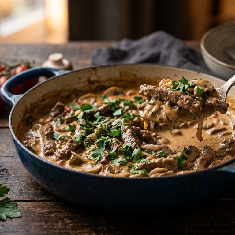 Boeuf stroganoff