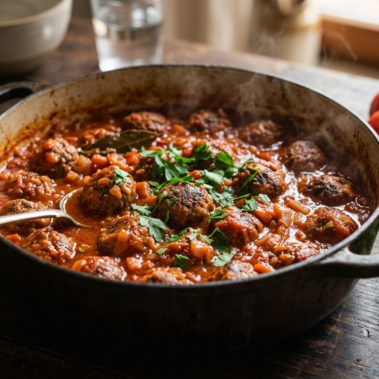 Bolletjes in tomatensaus