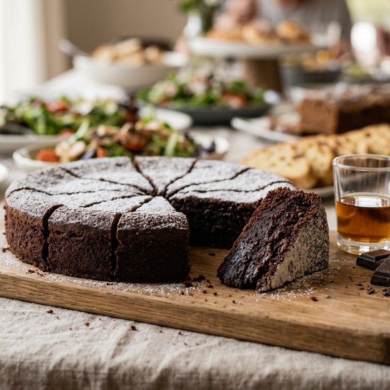 Boterzachte  'mud cake' voor buffet