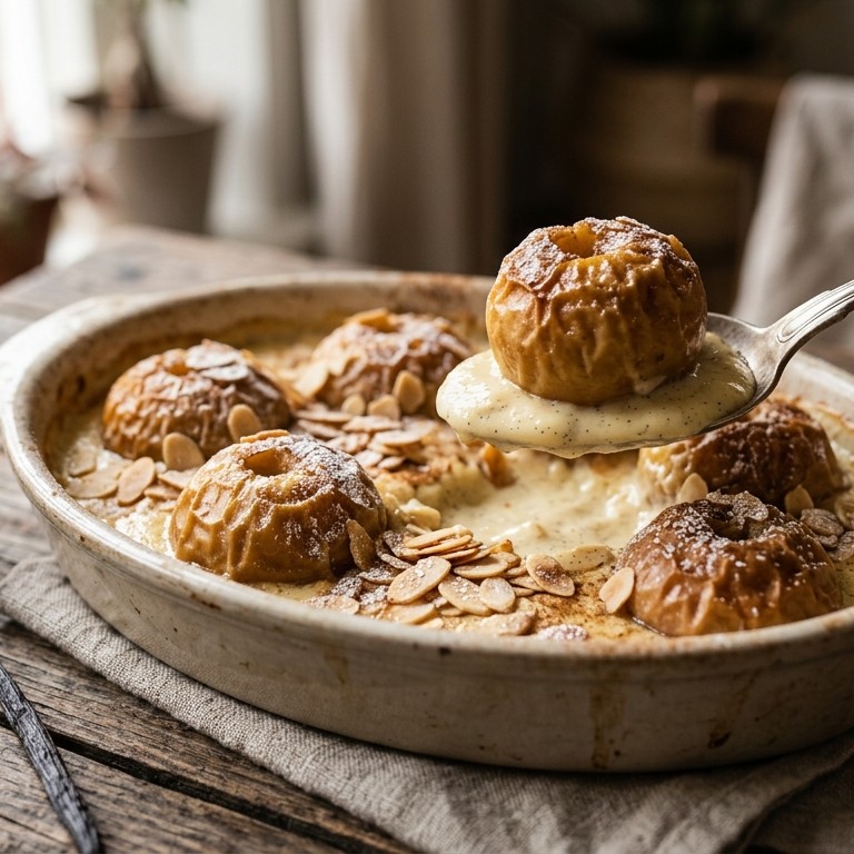 Braadappel-vanilledessert