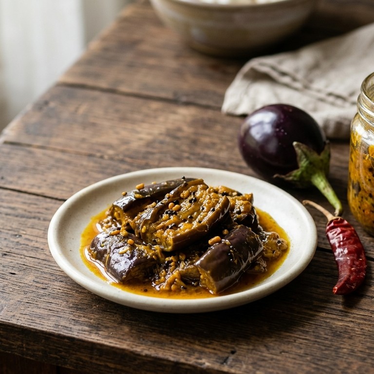 Brinjal pahi (Ingemaakte aubergines)