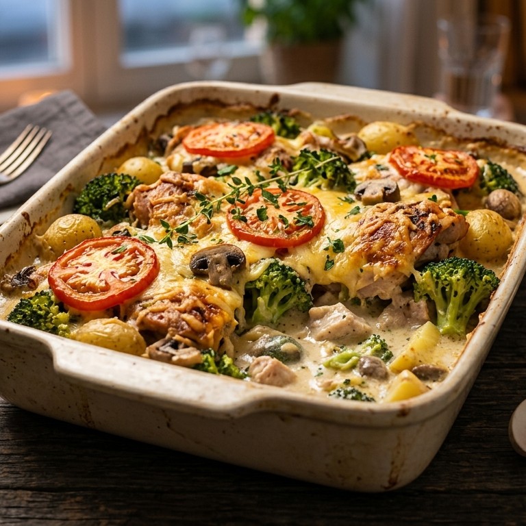Broccoli-kalkoenschotel