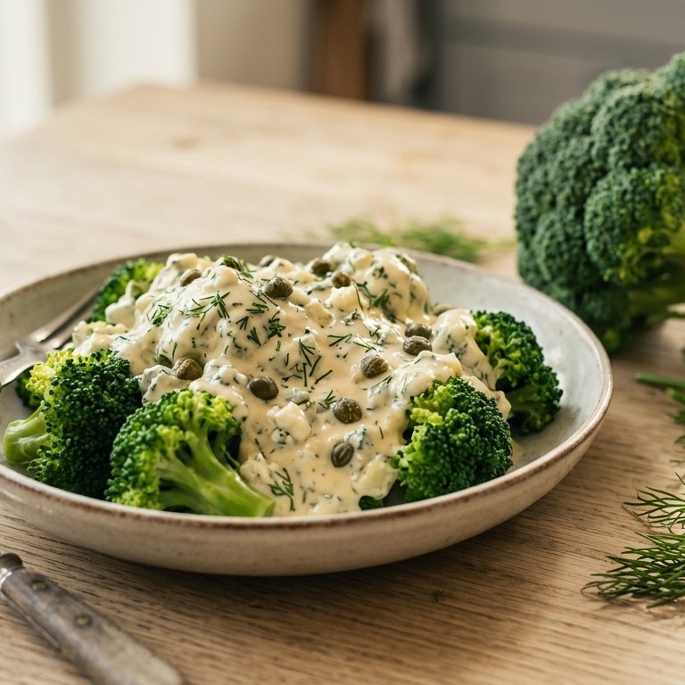 Broccoli met kaas-dillesaus