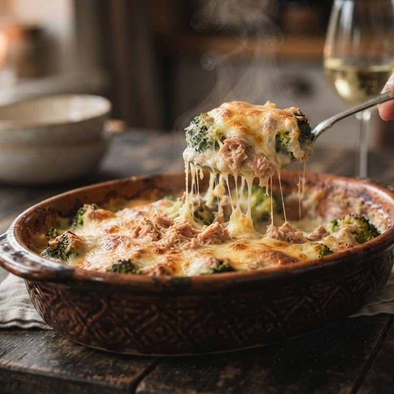 Broccoli met tonijn ovenschotel