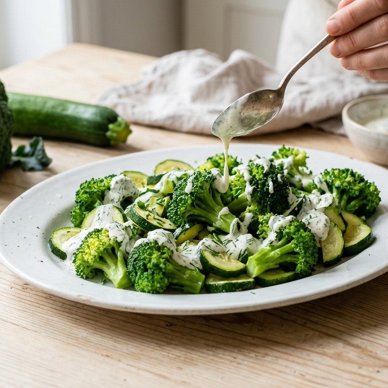Broccoli met yoghurtsaus