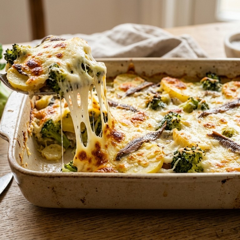 Broccoli-mozzarellaschotel