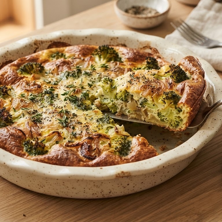 Broccoli quiche zonder korst (koolhydraat-arm)