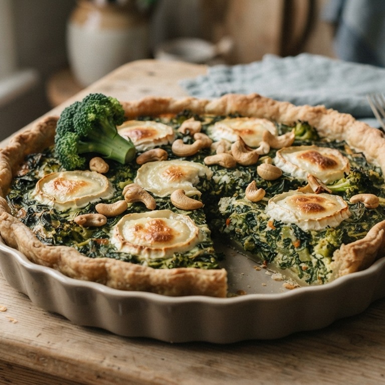 Broccoli-spinazietaart
