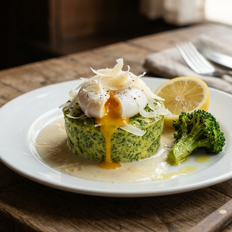 Broccolitimbaaltje met ei