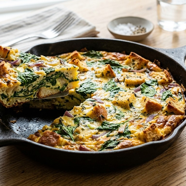 Broodfrittata met spinazie