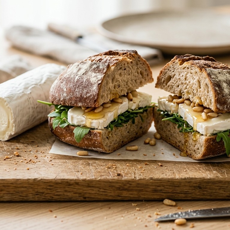 Broodje geitenkaas met rucula