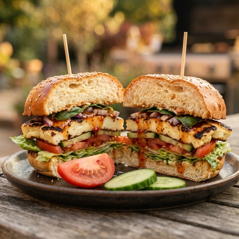 Broodje Halloumiburger