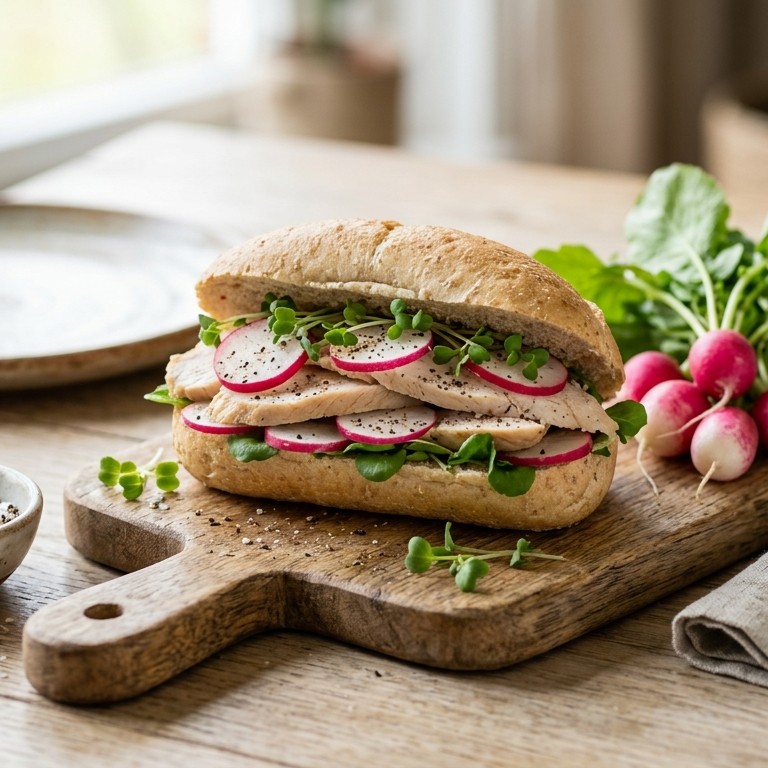 Broodje kipfilet-radijs