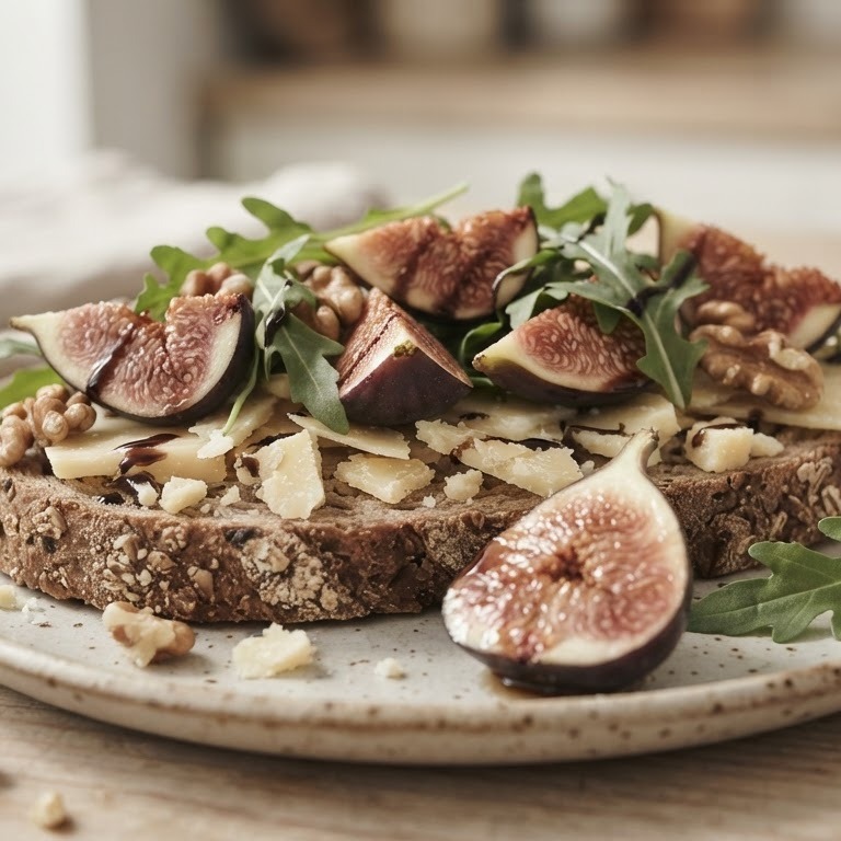 Broodje met vijgen en oude kaas