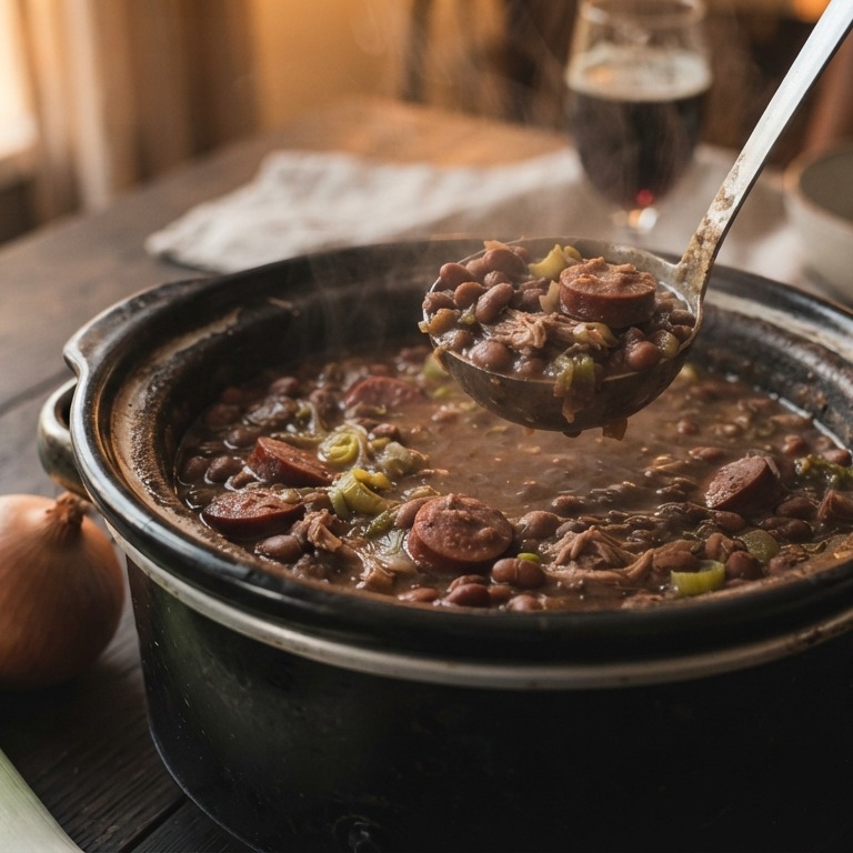 Bruine bonensoep uit slowcooker