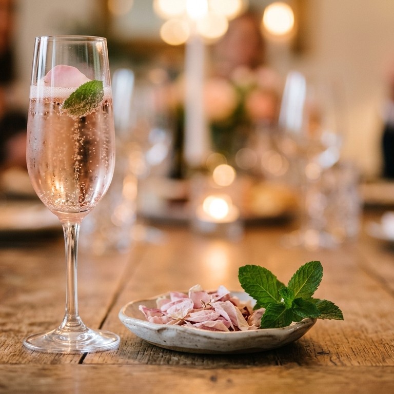 Bruisende rosécocktail