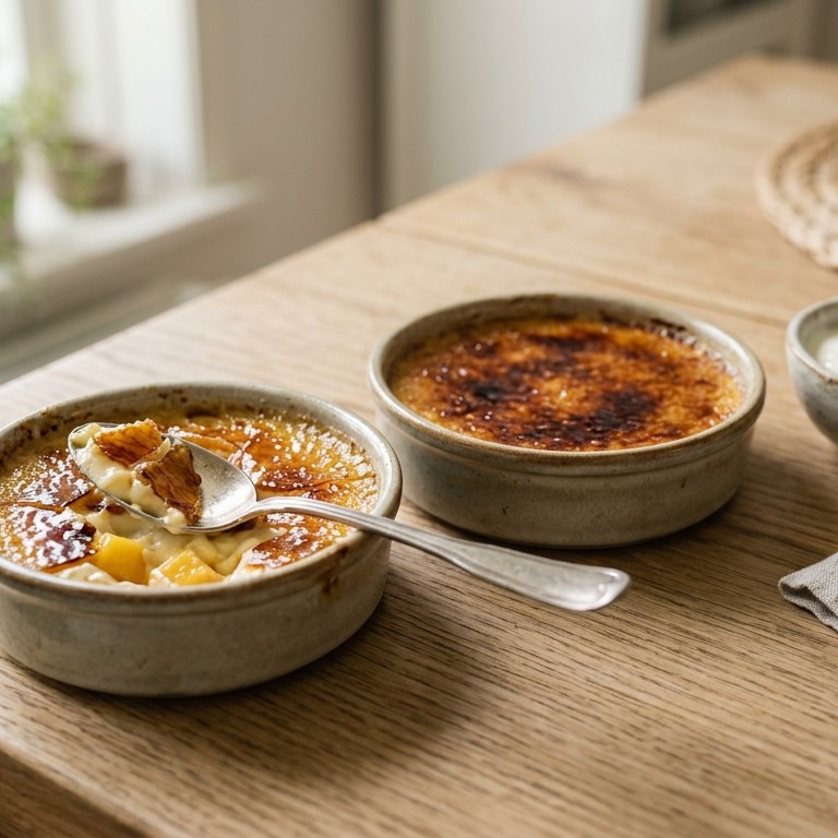 Brulèe van verse mango en mascarpone