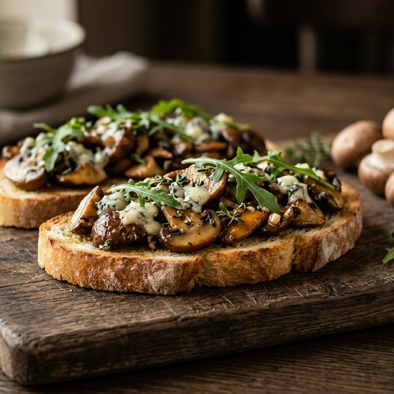 Bruschette met paddestoelen