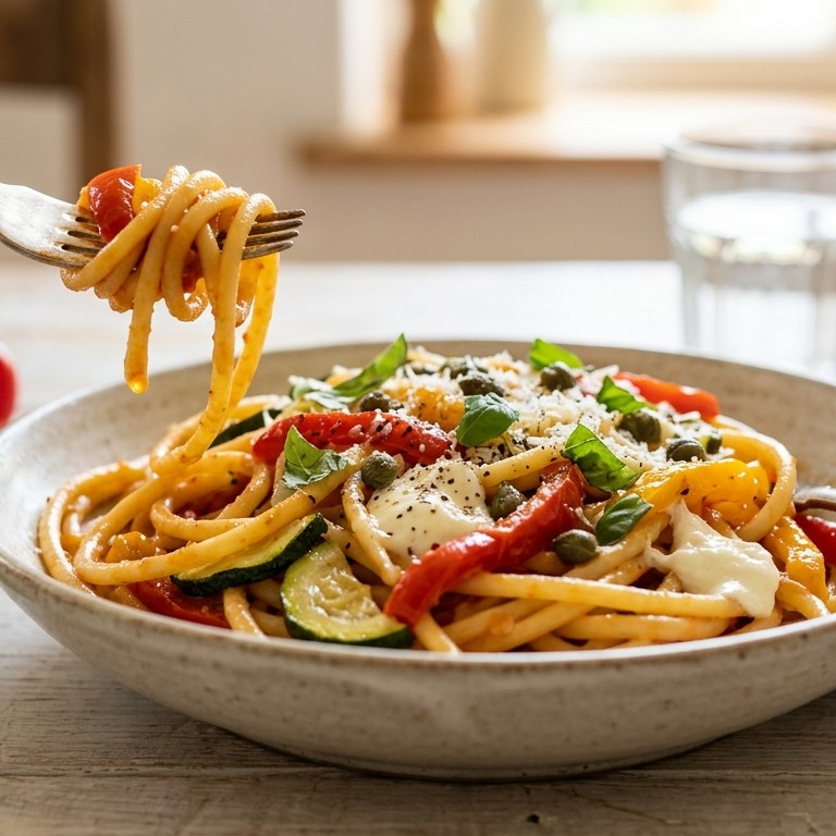 Bucatini met paprika