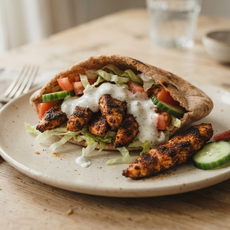 Cajun kip met yoghurt saus