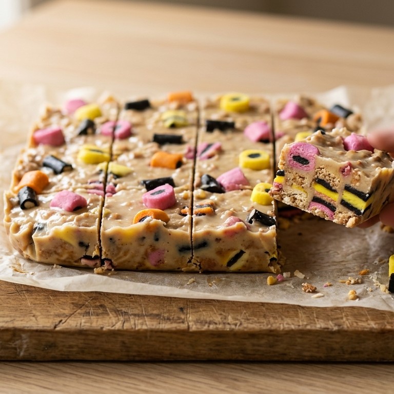Cake zonder bakken met Engelse drop