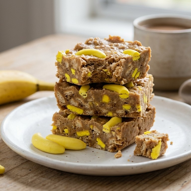 Cake zonder bakken met snoepbanaantjes