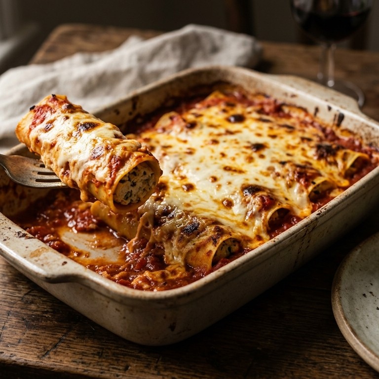 Canneloni's met kippengehakt