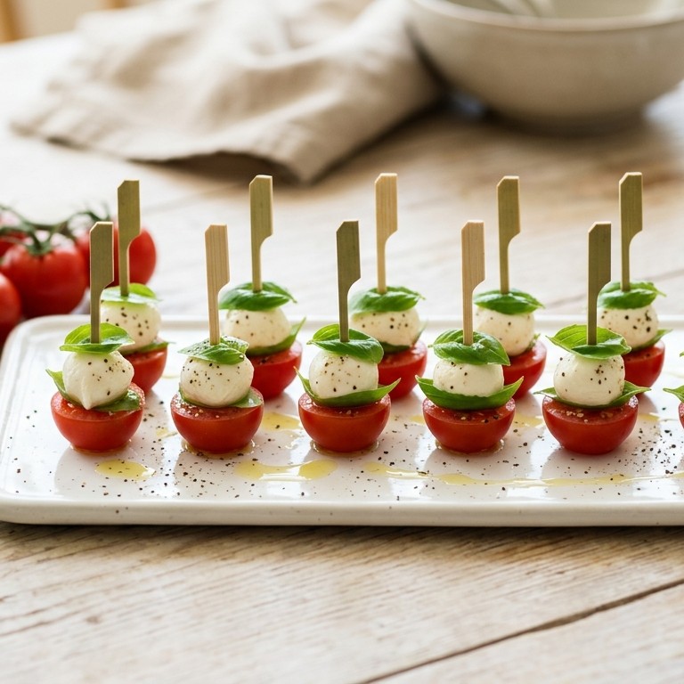 Caprese op een stokje
